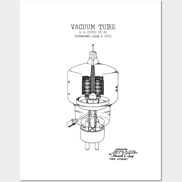 VACUUM TUBE patent Wall Art by Dennson Creative